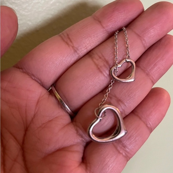 925 Stamped Sterling Silver Heart Pendant Necklace - Picture 4 of 5